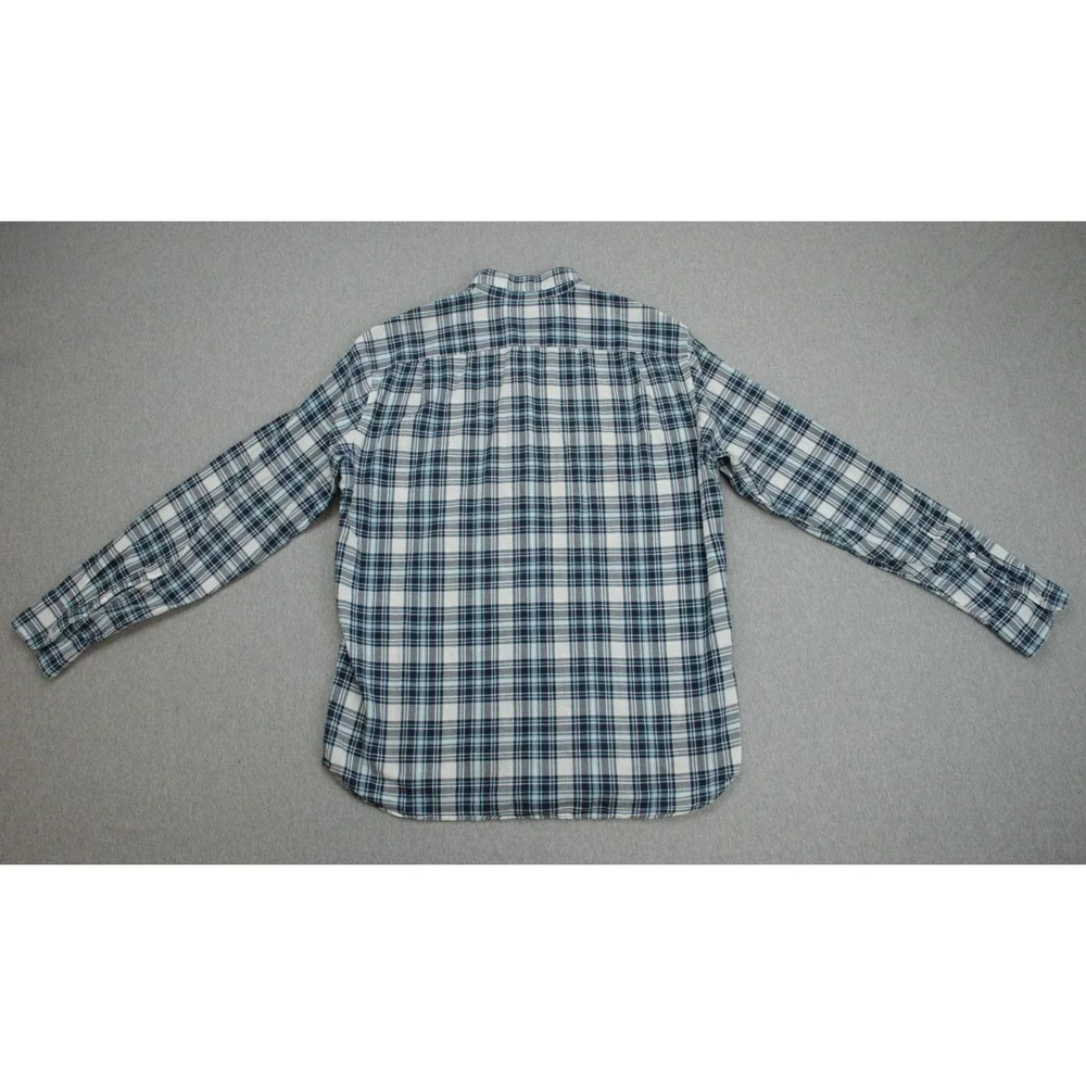 J Crew Shirt Mens Large Plaid 100% Cotton Madras‎ Long Sleeve
